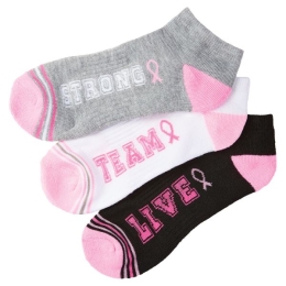 BCA Inspirational Worded 3pk Cushioned Low-Cut Socks