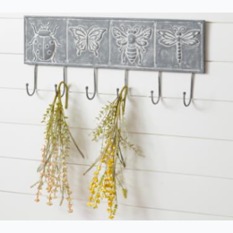 Embossed Insects Wall Hanging with Hooks