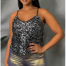 Junior's Sequin Tank Top - 3 Color Options