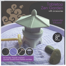 Lavender Infused Tabletop Zen Garden with Accessories