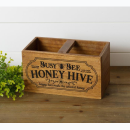 Busy Bee Honey Hive Wood Basket