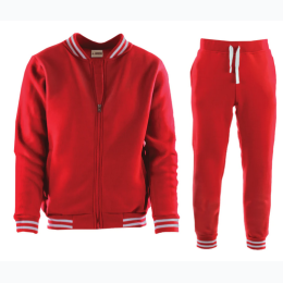 Men's Varsity Jacket and Jogger Pant Set - 3 Color Options