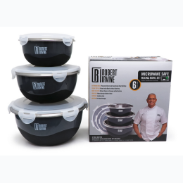 Robert Irvine - Microwave Safe 6-Pc. Mixing Bowl Set