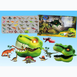 56 Piece Large 18" Dino Playset with Light & Sound