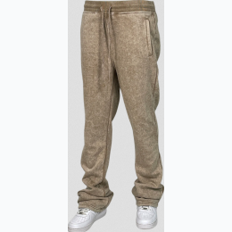 Men's Acid Wash Stack Fleece Pants - 2 Color Options