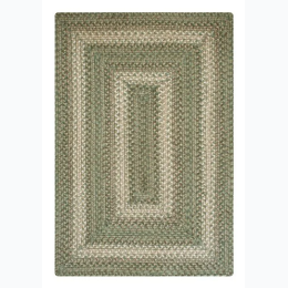 HomeSpice Decor - Grassland Green Jute Braided Rectangular Rug - 20" X 30"