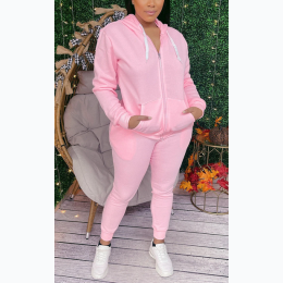 Plus Size Women's Fleece 2 Piece Set - 2 Color Options