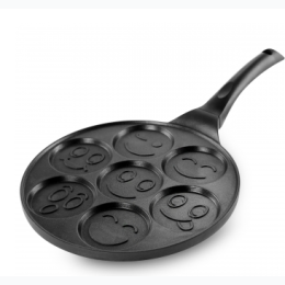 MegaChef Happy Face Emoji 10.5 Inch Aluminum Nonstick Pancake Maker Pan