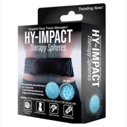 Hy-Impact 3 Speed Vibrating Massage Therapy Spheres with Expandable Strap