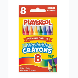 Playskool Premium Quality Washable Crayons - 8 Count