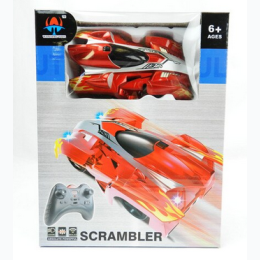 Wall-Climbing Scrambler - Remote Control Wall Climbing Mini Car - Colors Vary