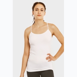 Women's Seamless Free Size Nylon Camisole in White